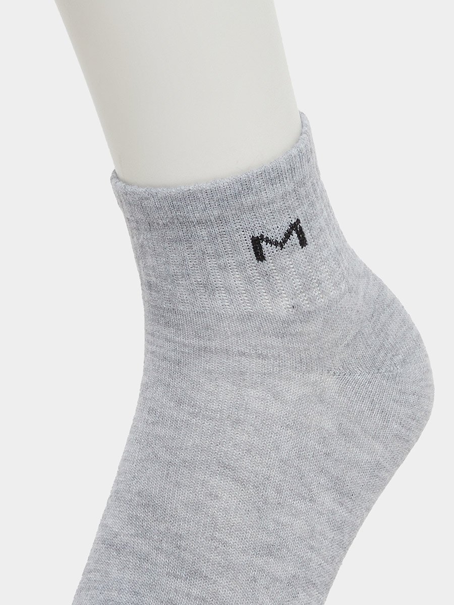Set of 3 - Ribbed Cuff Ankle Socks
