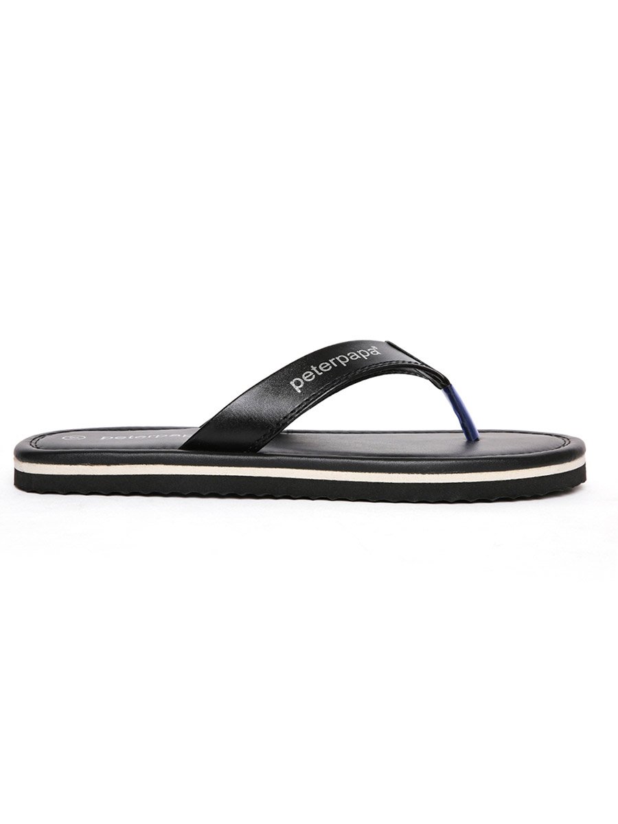 Men Printed Strap Flip Flops