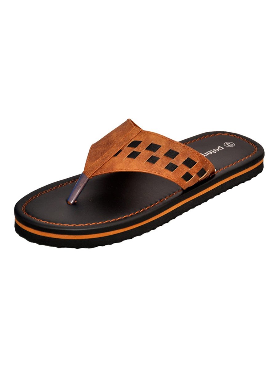 Men Woven Thong Flip Flops