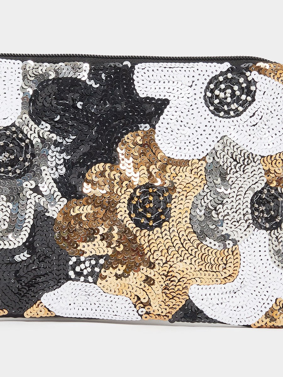 Sequined Embellished Clutch Bag