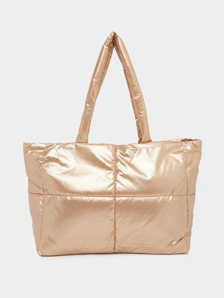 Gold Padded Shopper Bag