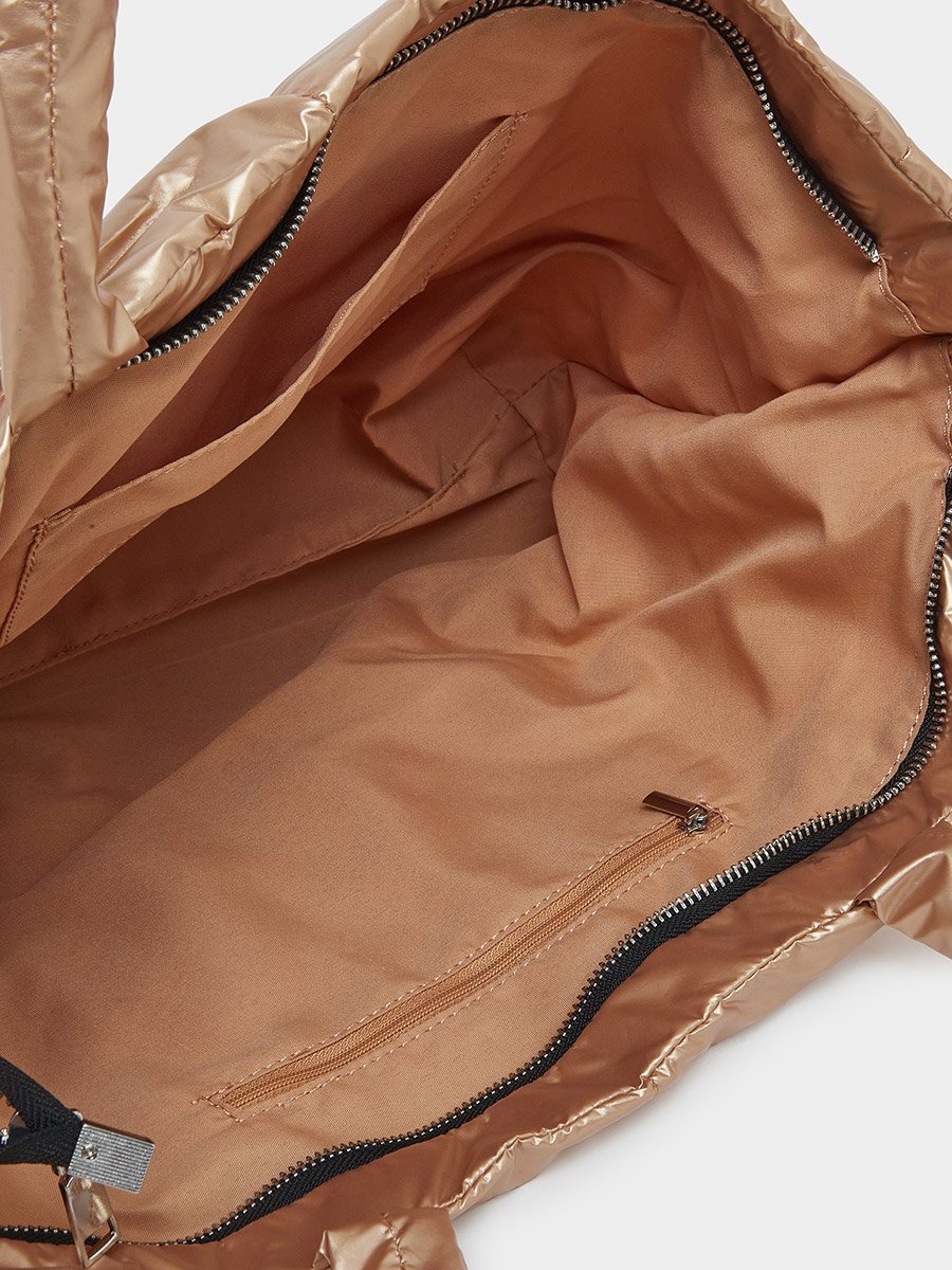 Gold Padded Shopper Bag