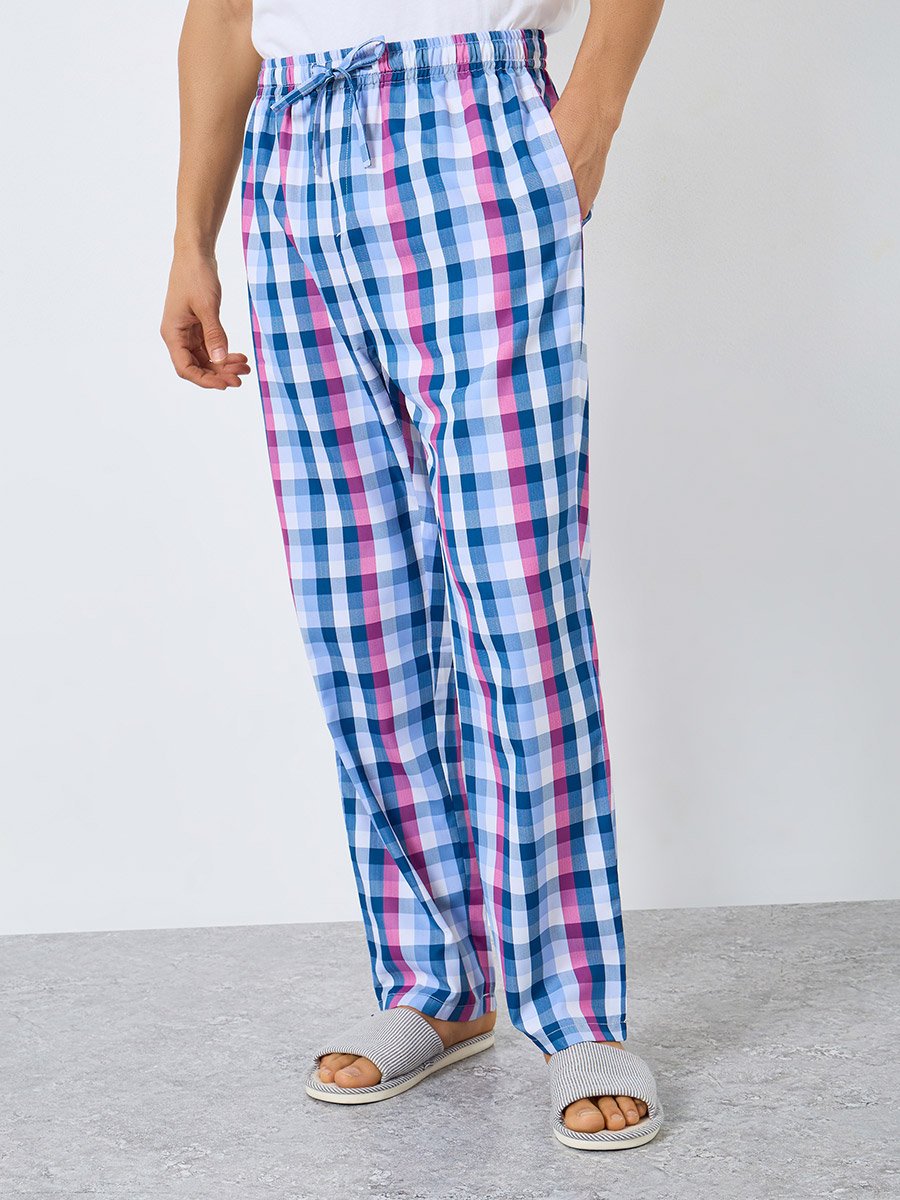 Men Multi Checkered Relaxed Fit Pyjama