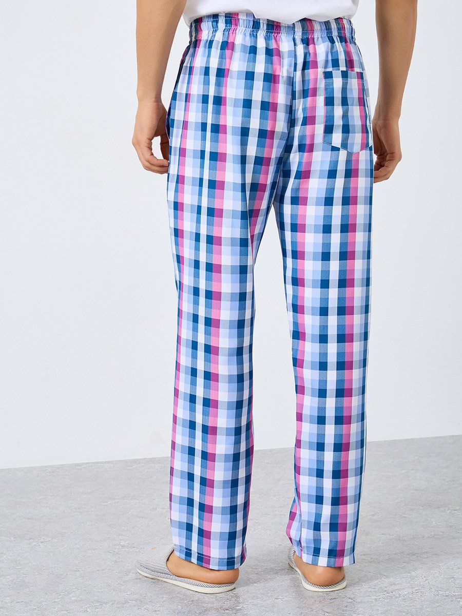 Men Multi Checkered Relaxed Fit Pyjama