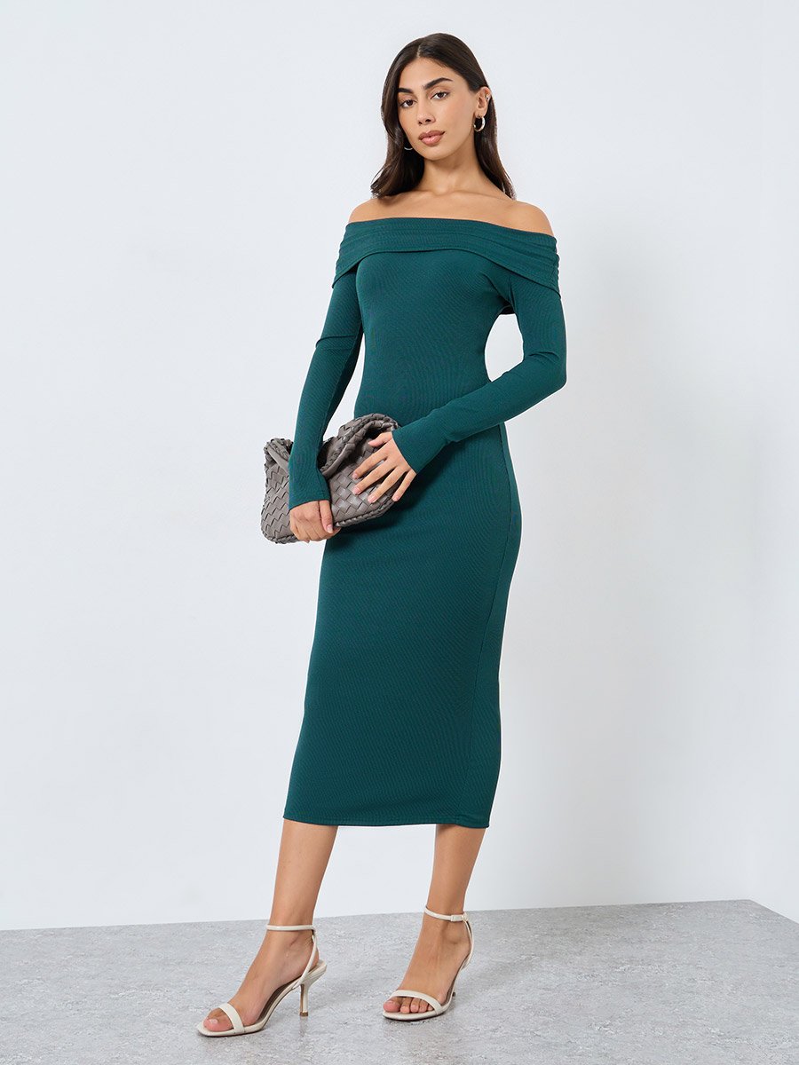 navy high neck midi dress Staud Auden Navy Sleeveless High Neck Midi Dress