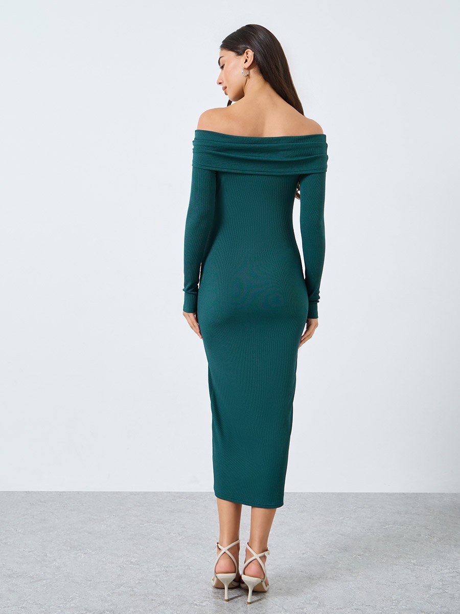 teal ribbed dress Blue Ribbed Knit Mini Dress with V-Neck Halter for Vacation