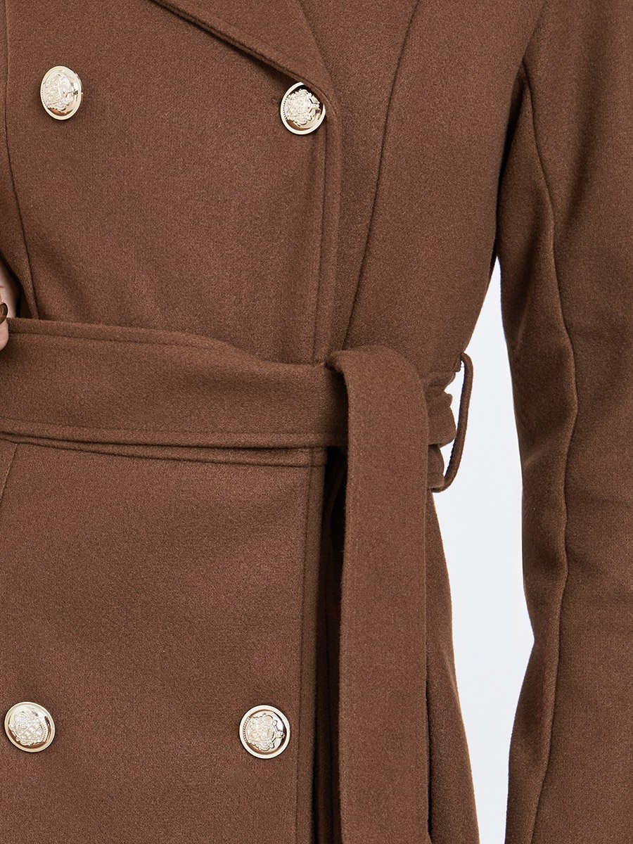 Buttoned Long Sleeves Blazer Midi Dress