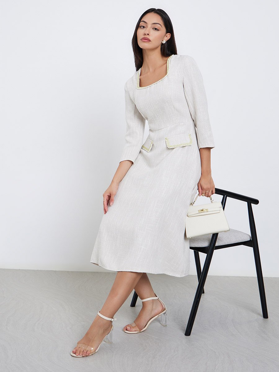 cap sleeve dress wedding guest Apricot A-Line Layers Cap Sleeves Wedding Guest Dress main image 1