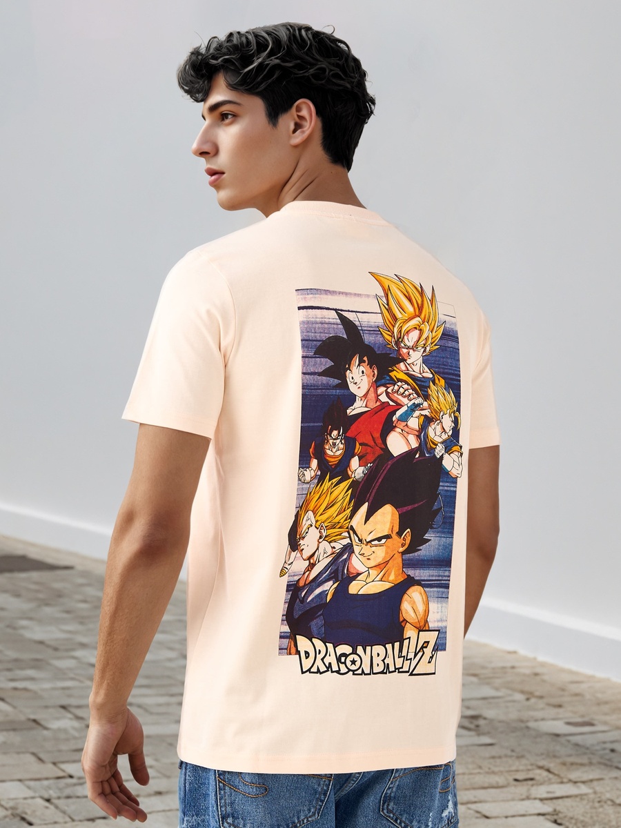 Dragon Ball Z Print Crew Neck T-Shirt