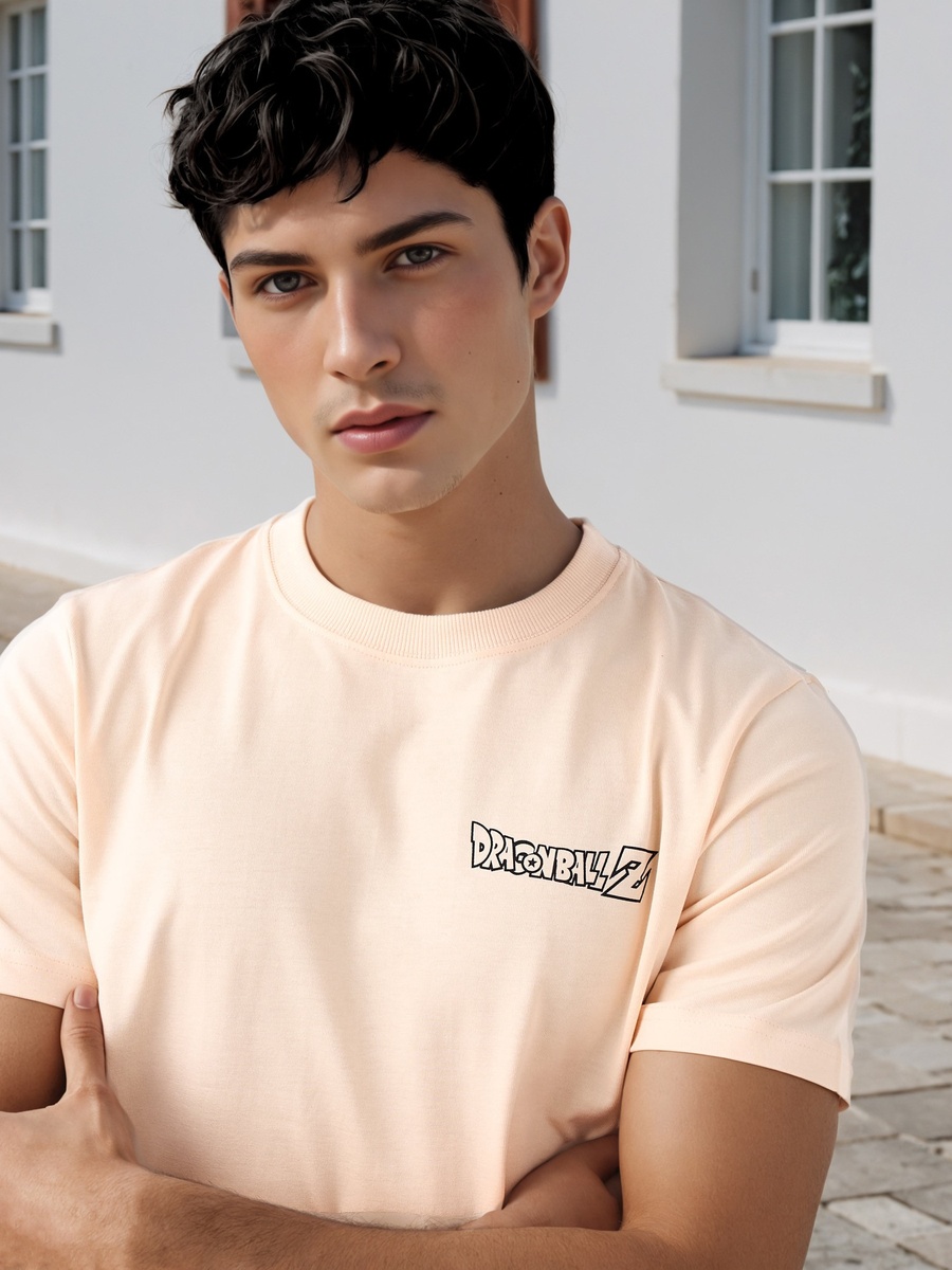 Dragon Ball Z Print Crew Neck T-Shirt