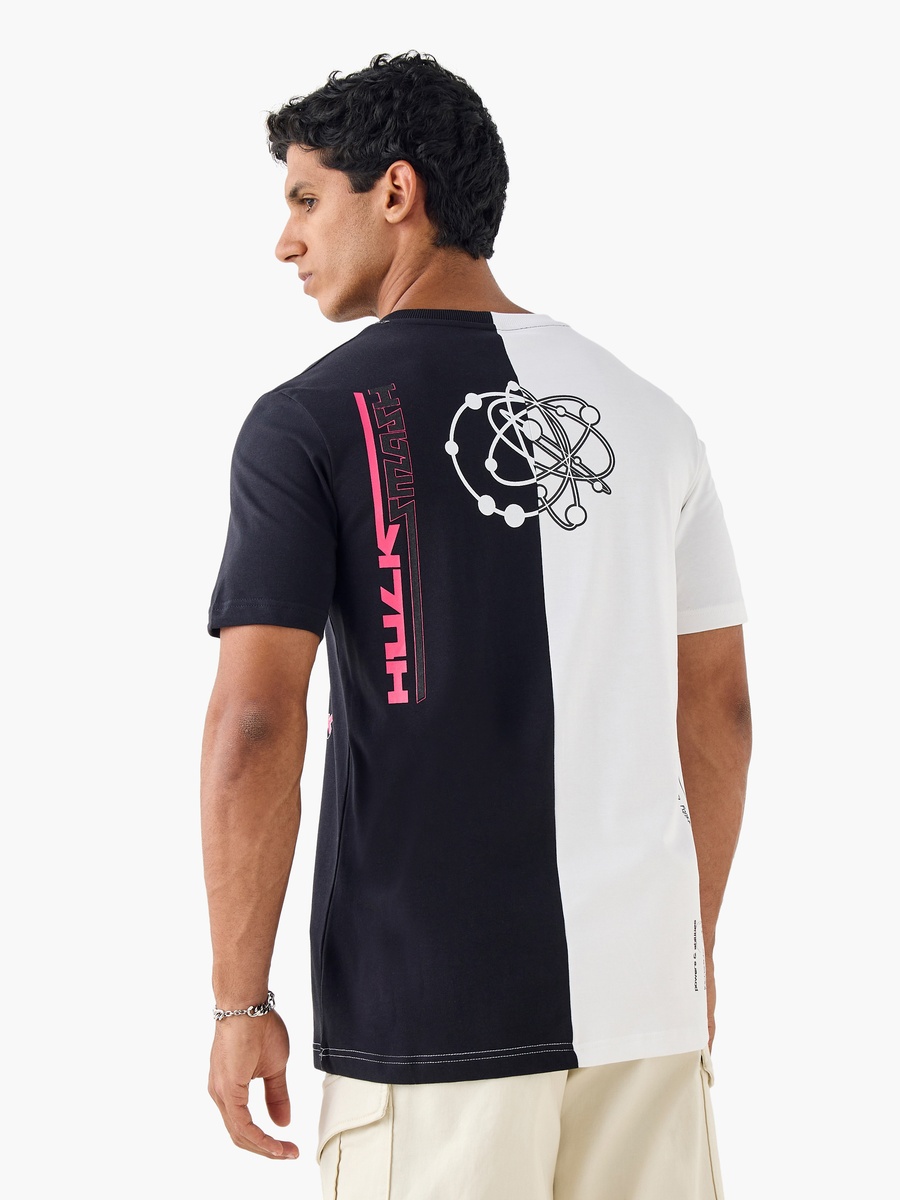 Hulk Print T-Shirt with Crew Neck
