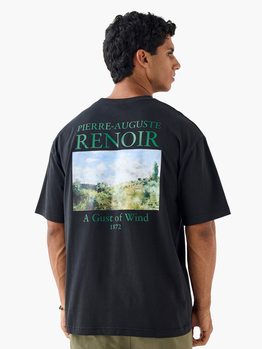 Graphic Print T-Shirt with Crew Neck