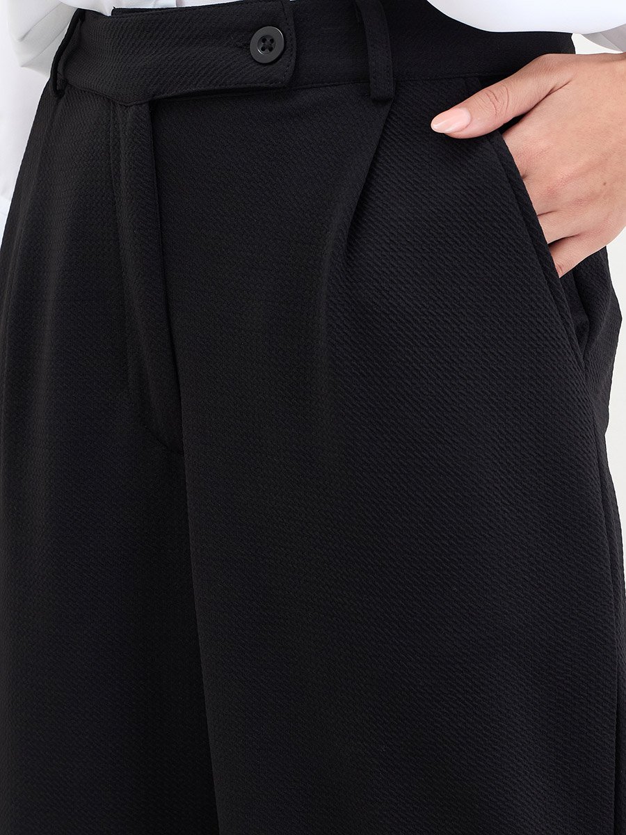 Women Black Wide Leg Trousers