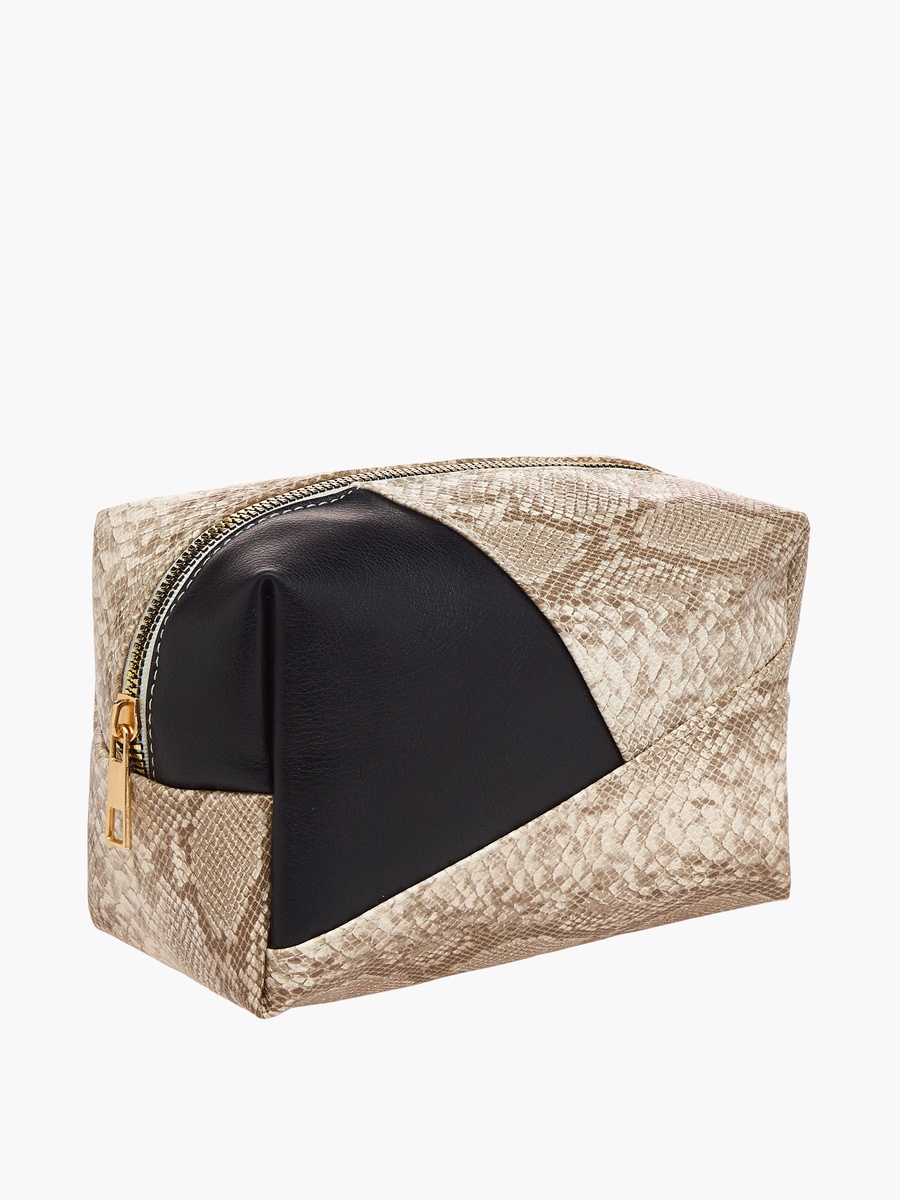Animal Print Pouch with Zip Closure
