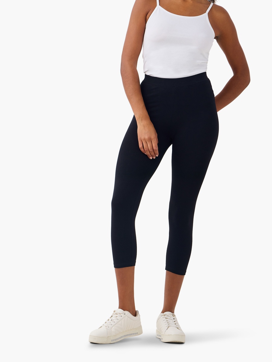 Pack of 2 - Plain Cropped Leggings