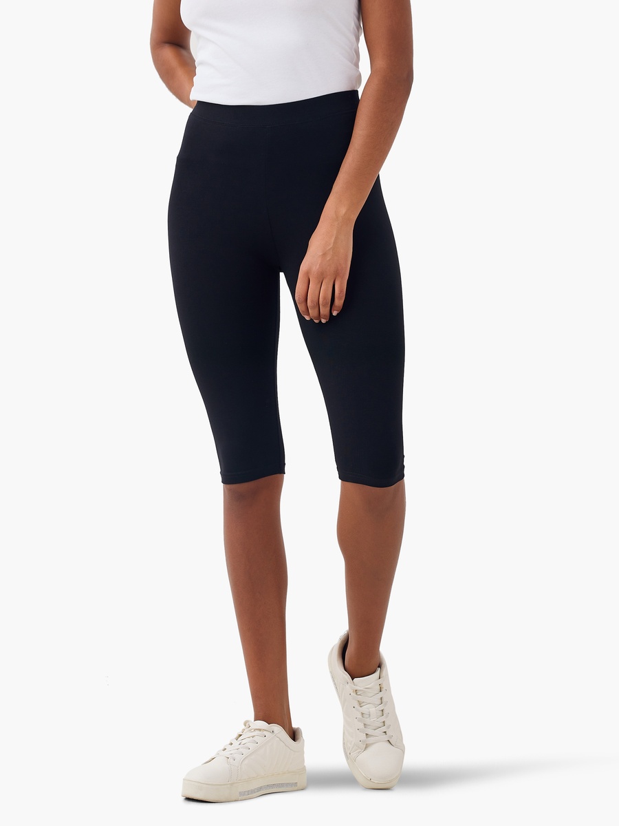 Pack of 2 - Plain Knee Length Leggings