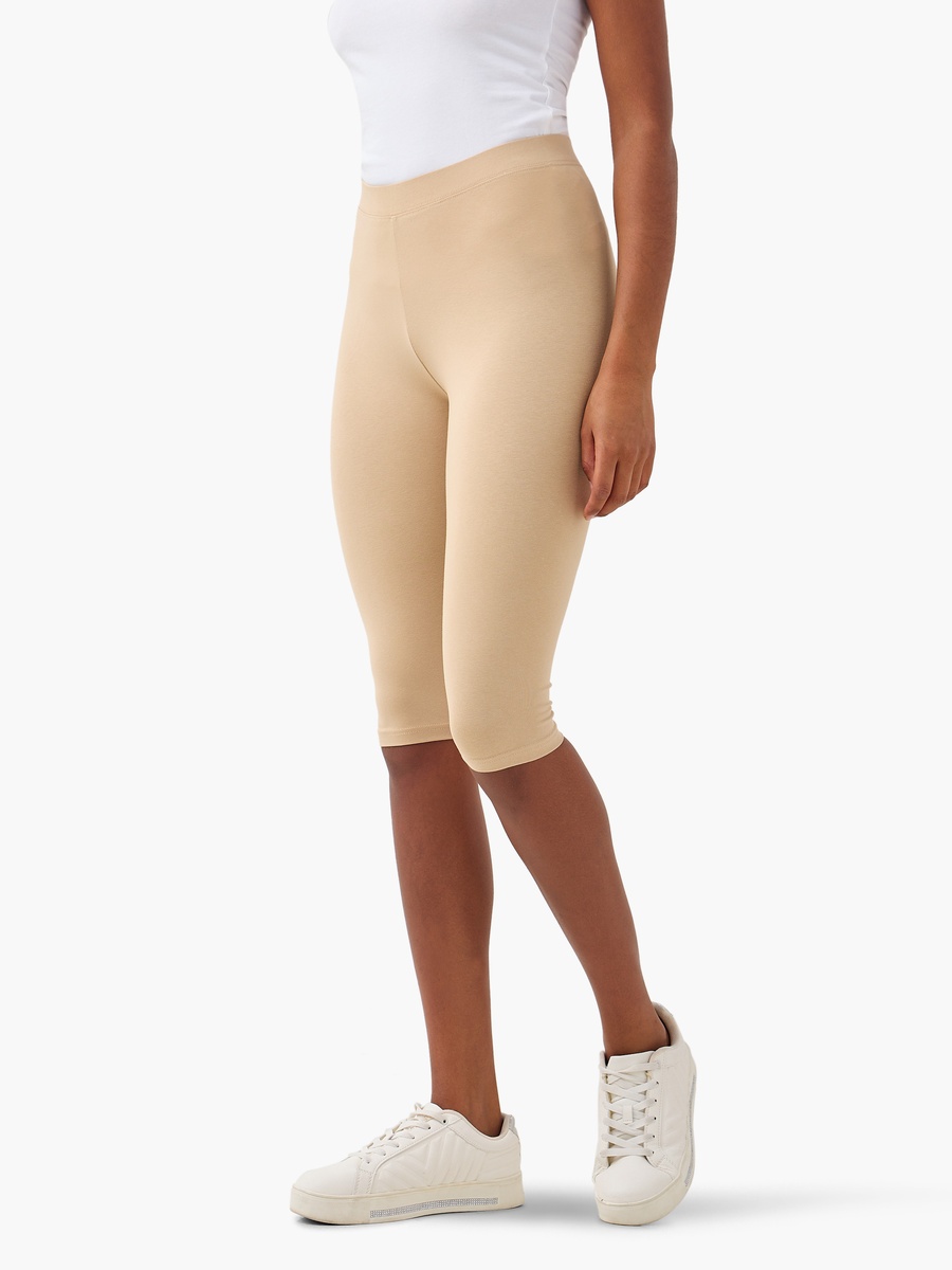 Pack of 2 - Plain Knee Length Leggings