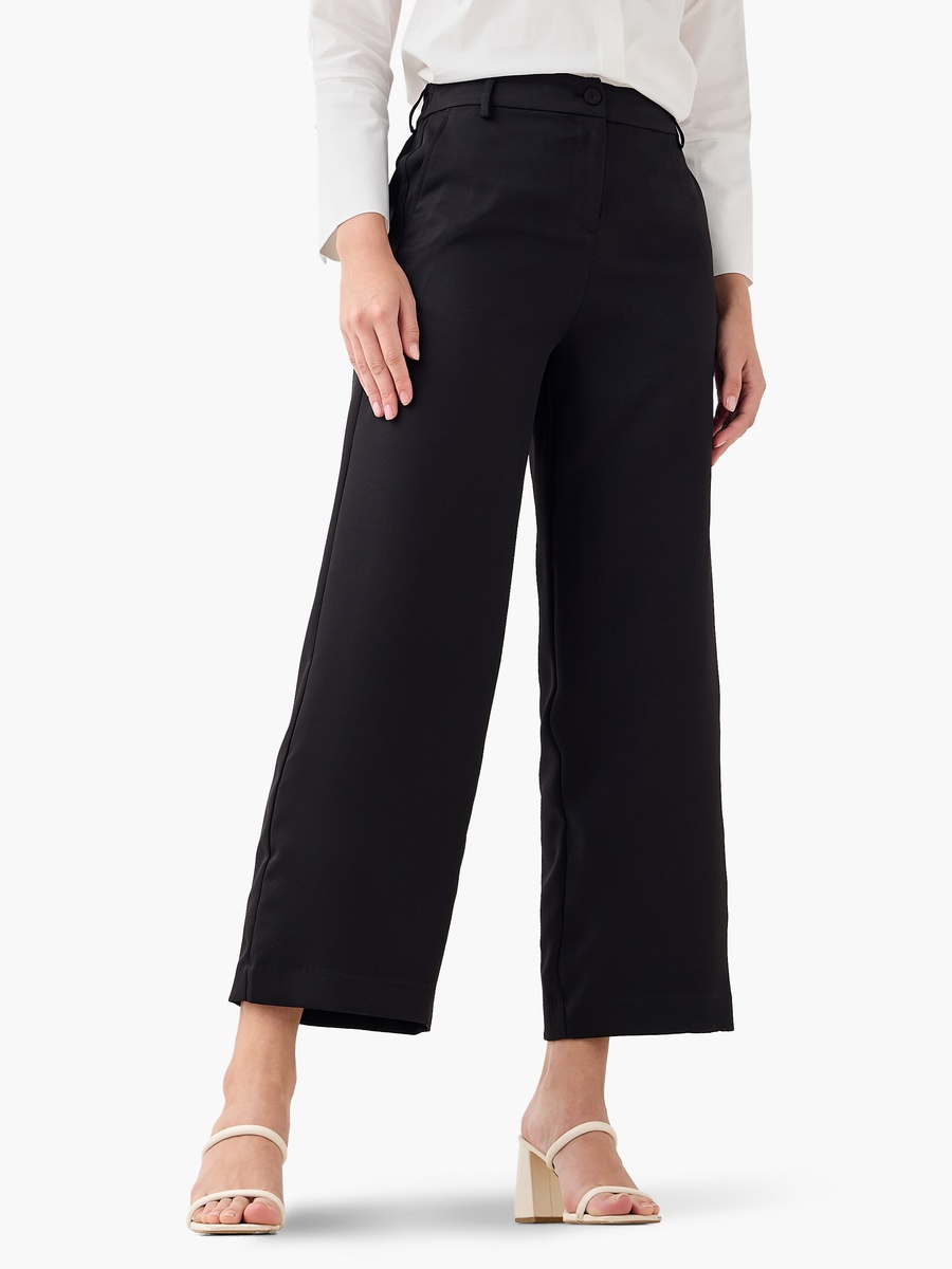 Semi-Elasticated Waist Trousers with Pockets