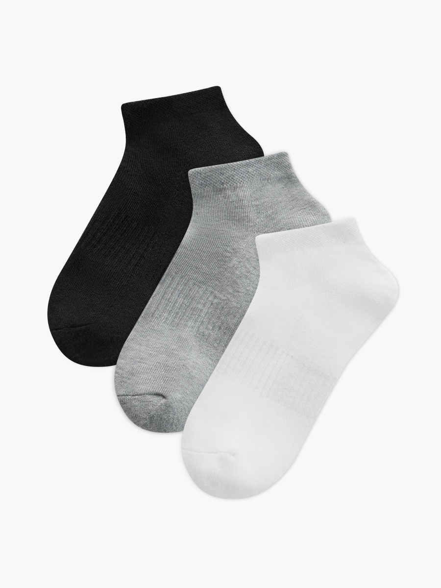 Set of 3 - Ribbed Ankle Length Socks