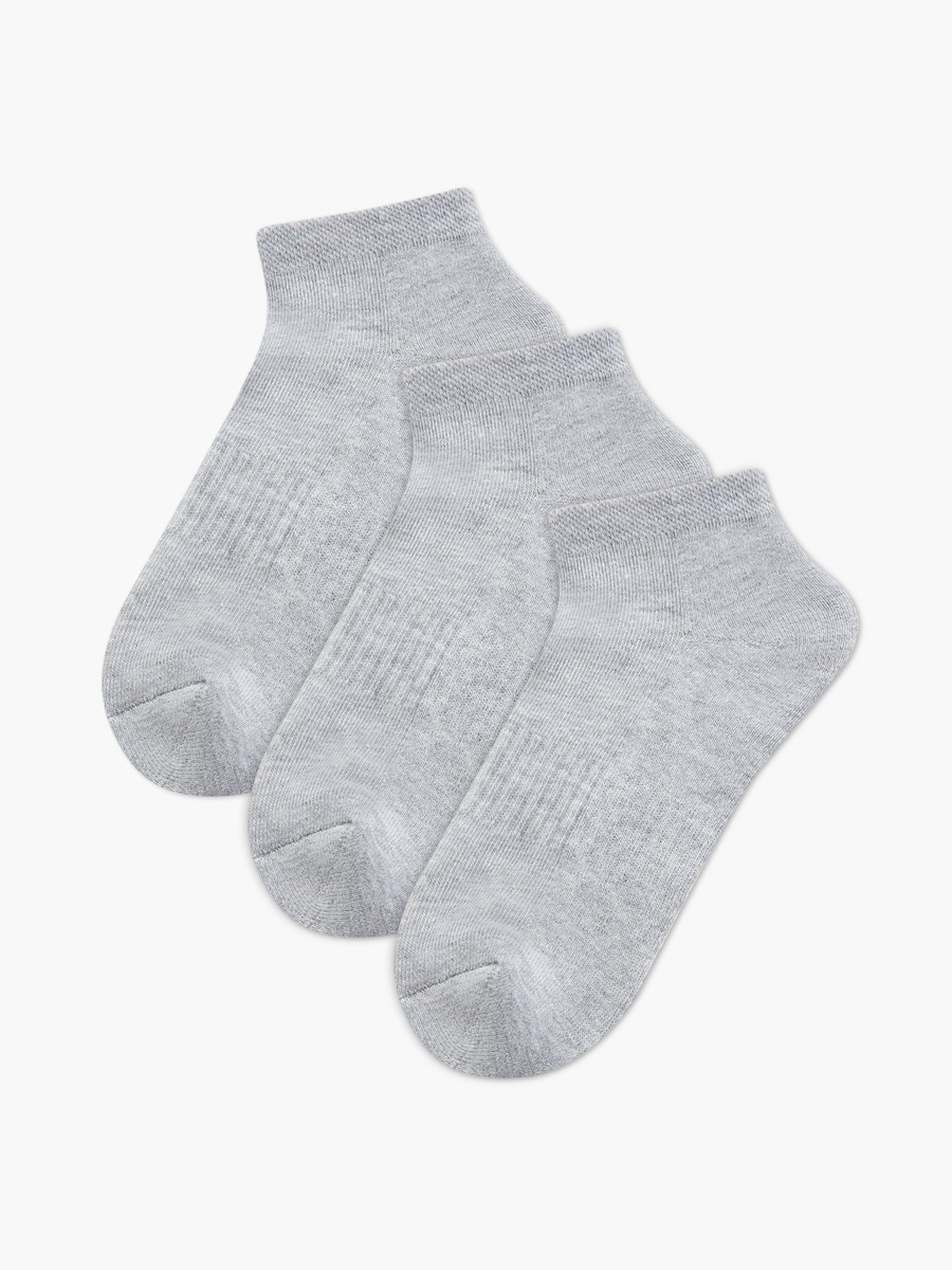 Set of 3 - Ribbed Ankle Length Socks