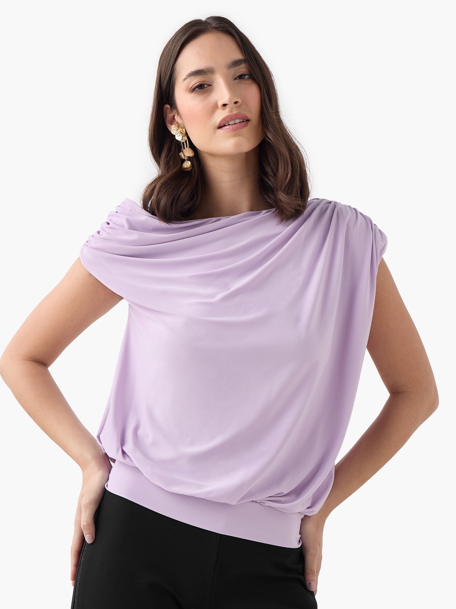 Ruched Detail Draped Top