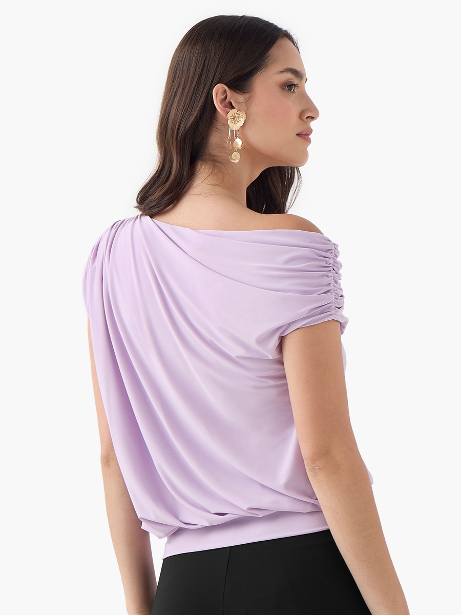 Ruched Detail Draped Top