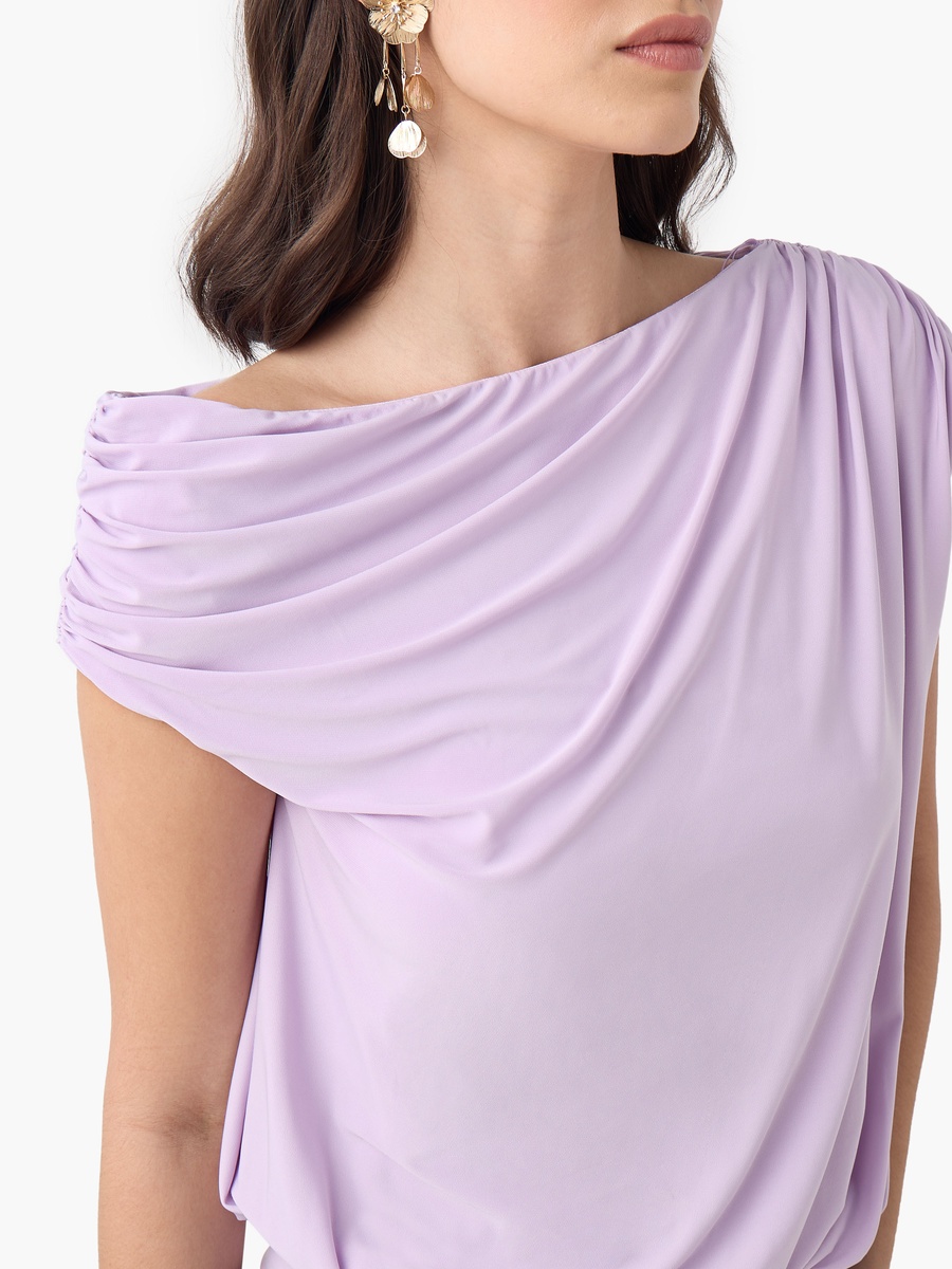 Ruched Detail Draped Top
