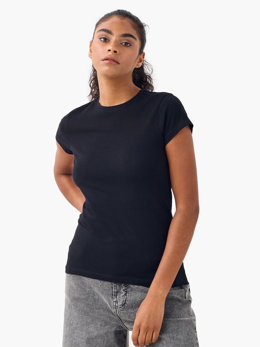 2-Pack Crew Neck Top With Cap Sleeves
