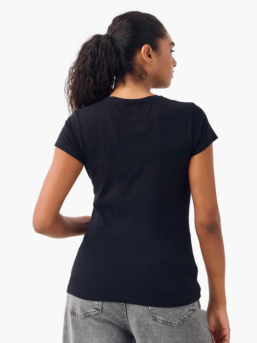 2-Pack Crew Neck Top With Cap Sleeves