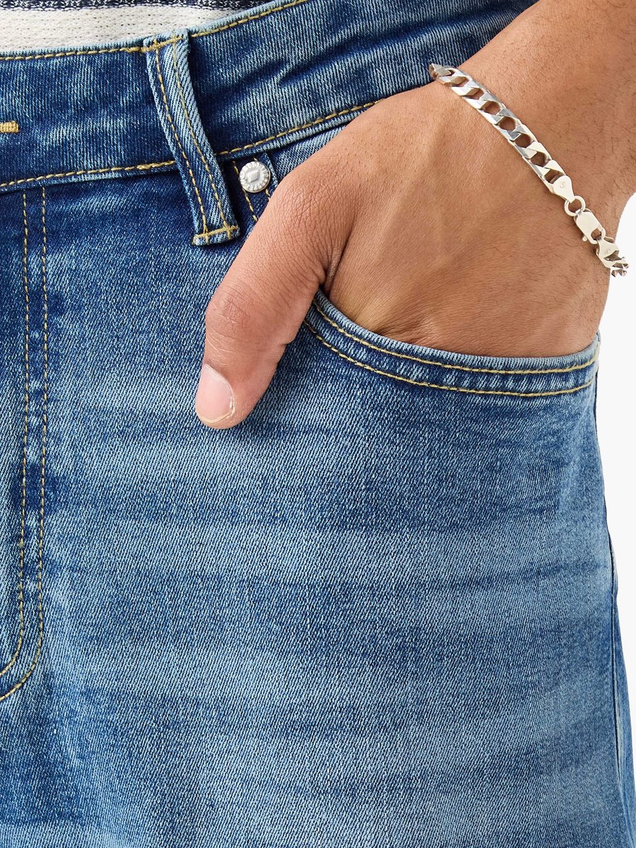 Skinny Fit Jeans with Button Closure and Pockets