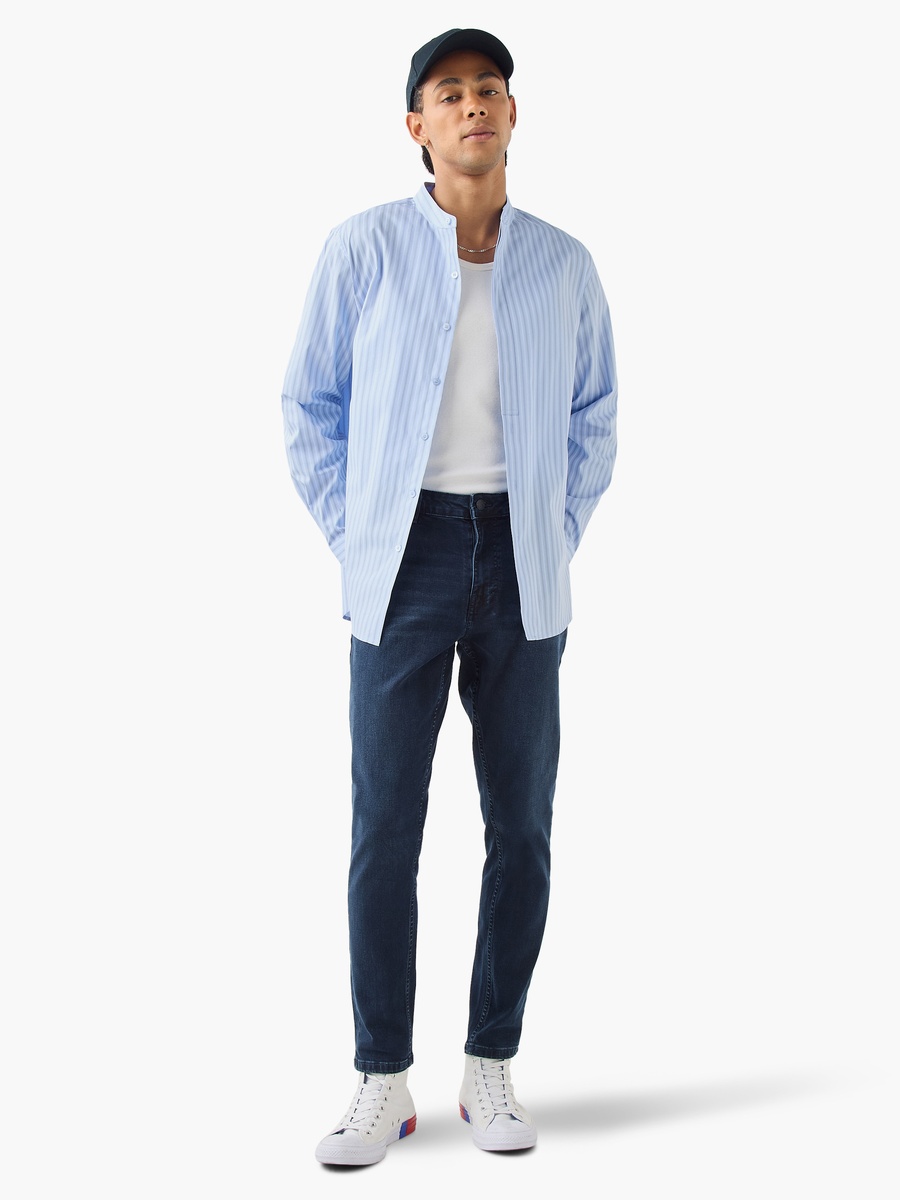 Skinny Fit Jeans with Button Closure and Pockets