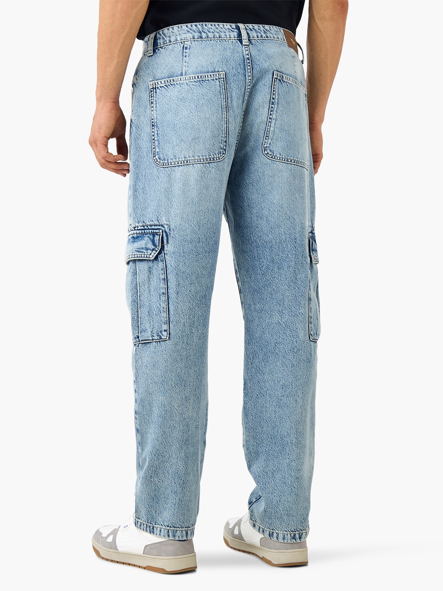 Relaxed Fit Full Length Cargo Jeans