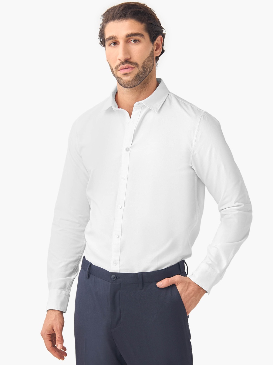 Set of 2 - Regular Fit Oxford Shirt with Collar and Long Sleeves
