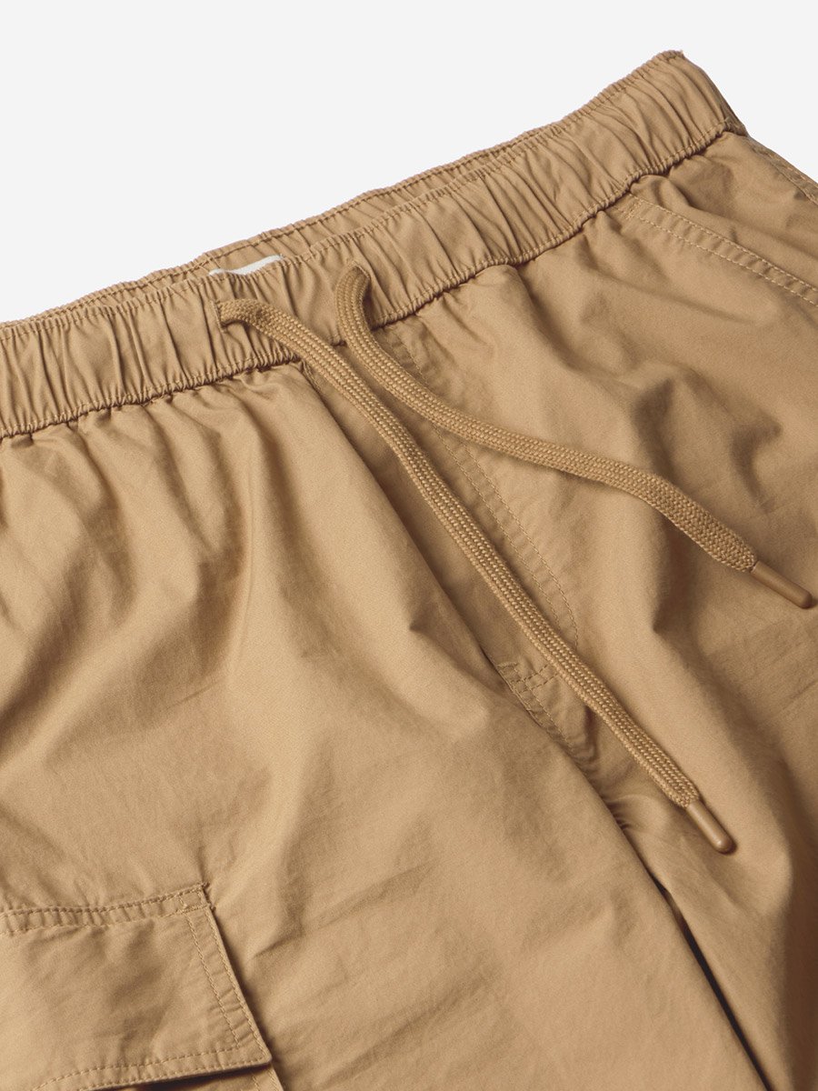 Men Brown Cargo Pocket Parachute Pants