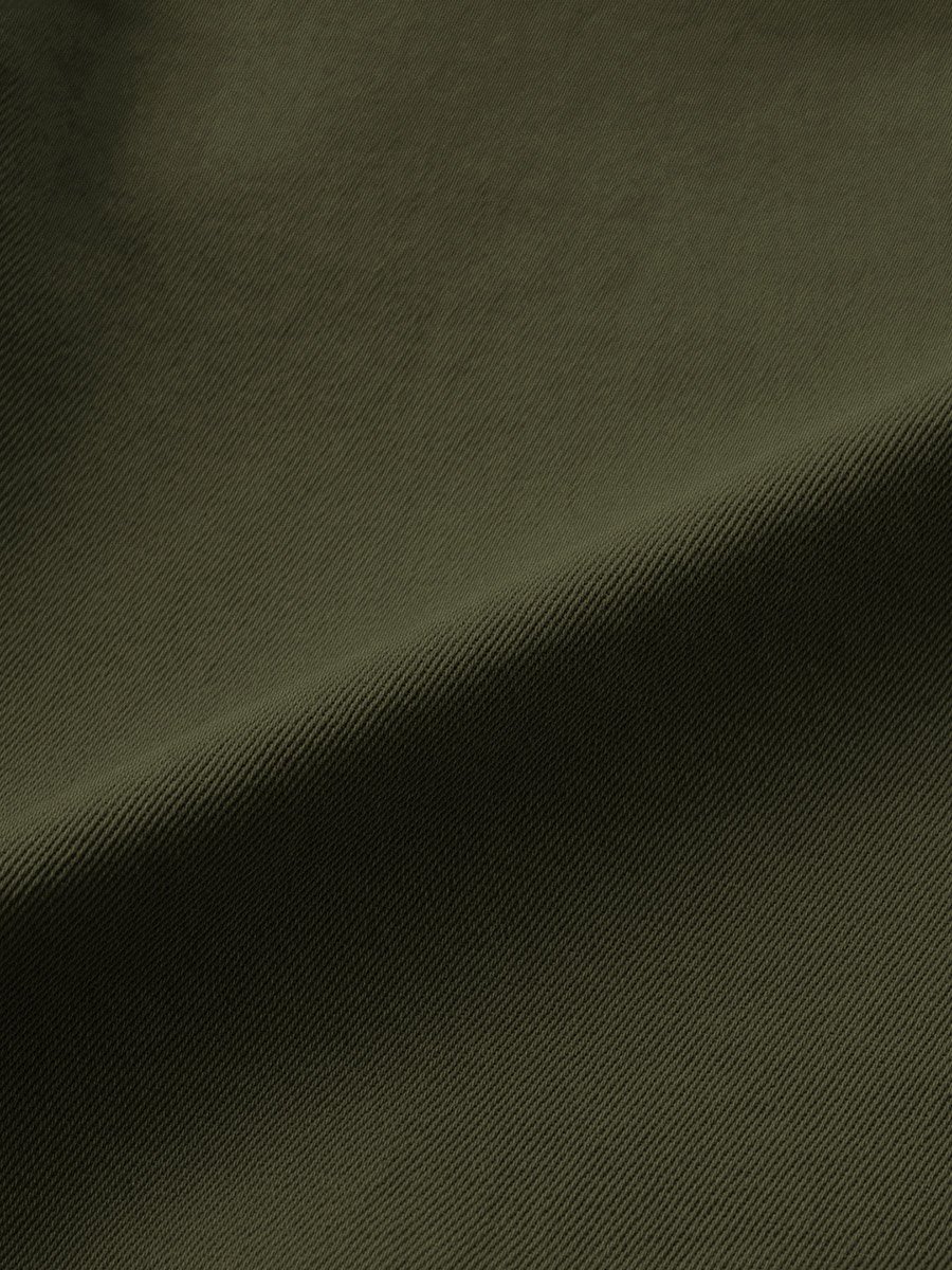 Men Dark Green Denim Cargo Shorts