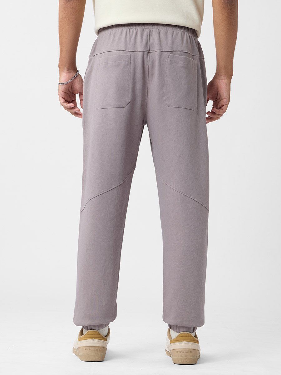 Men Grey Plain Relaxed Fit Joggers
