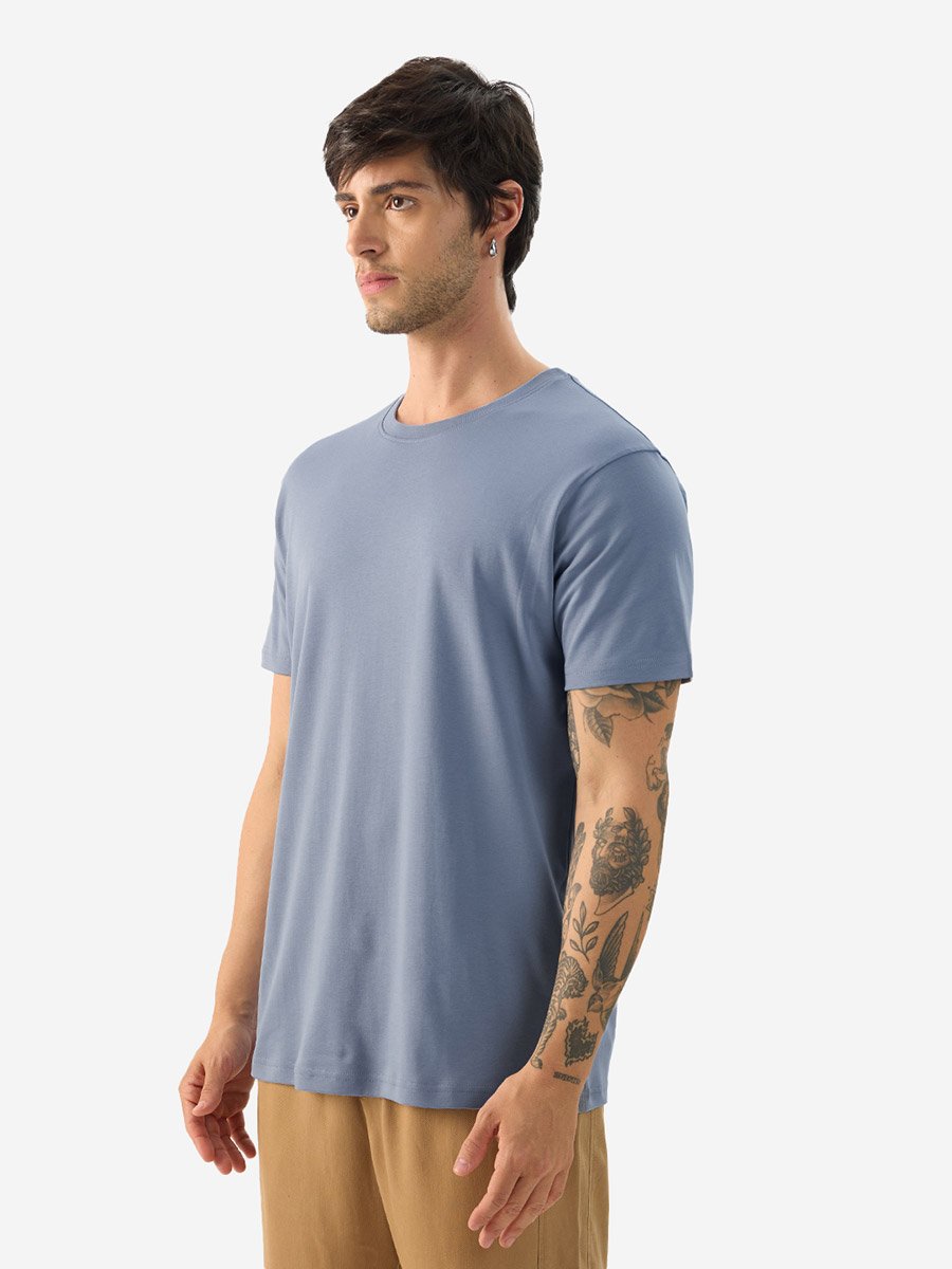 Men Blue Stonewash T-Shirt