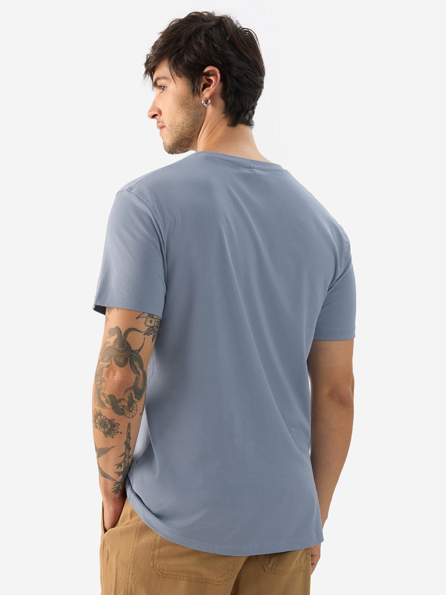 Men Blue Stonewash T-Shirt