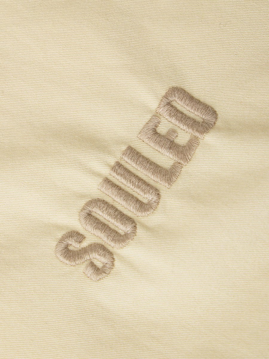 Men Cream Paneled Oversized Shirt