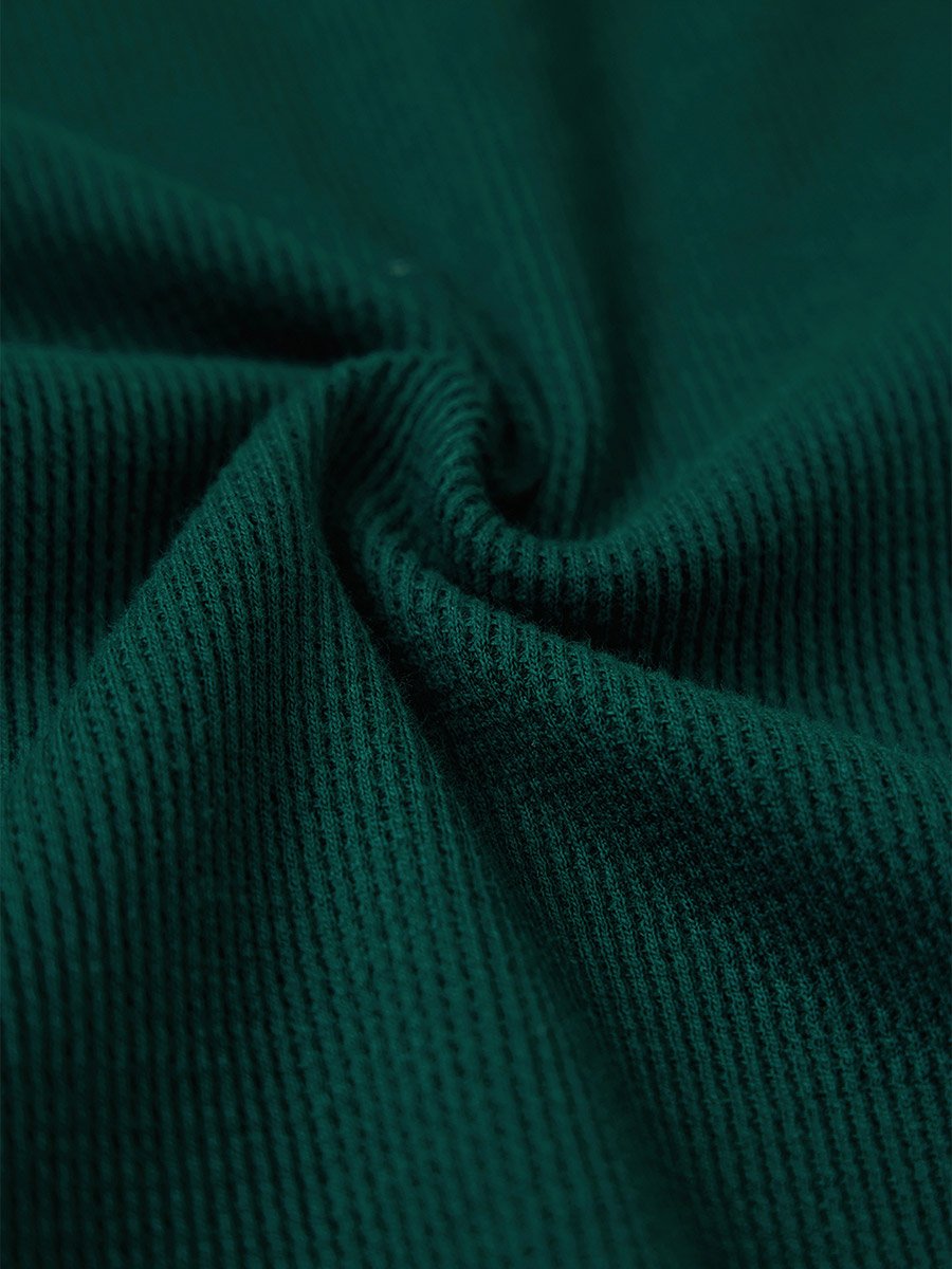 Green Cotton Ribbed T-Shirt
