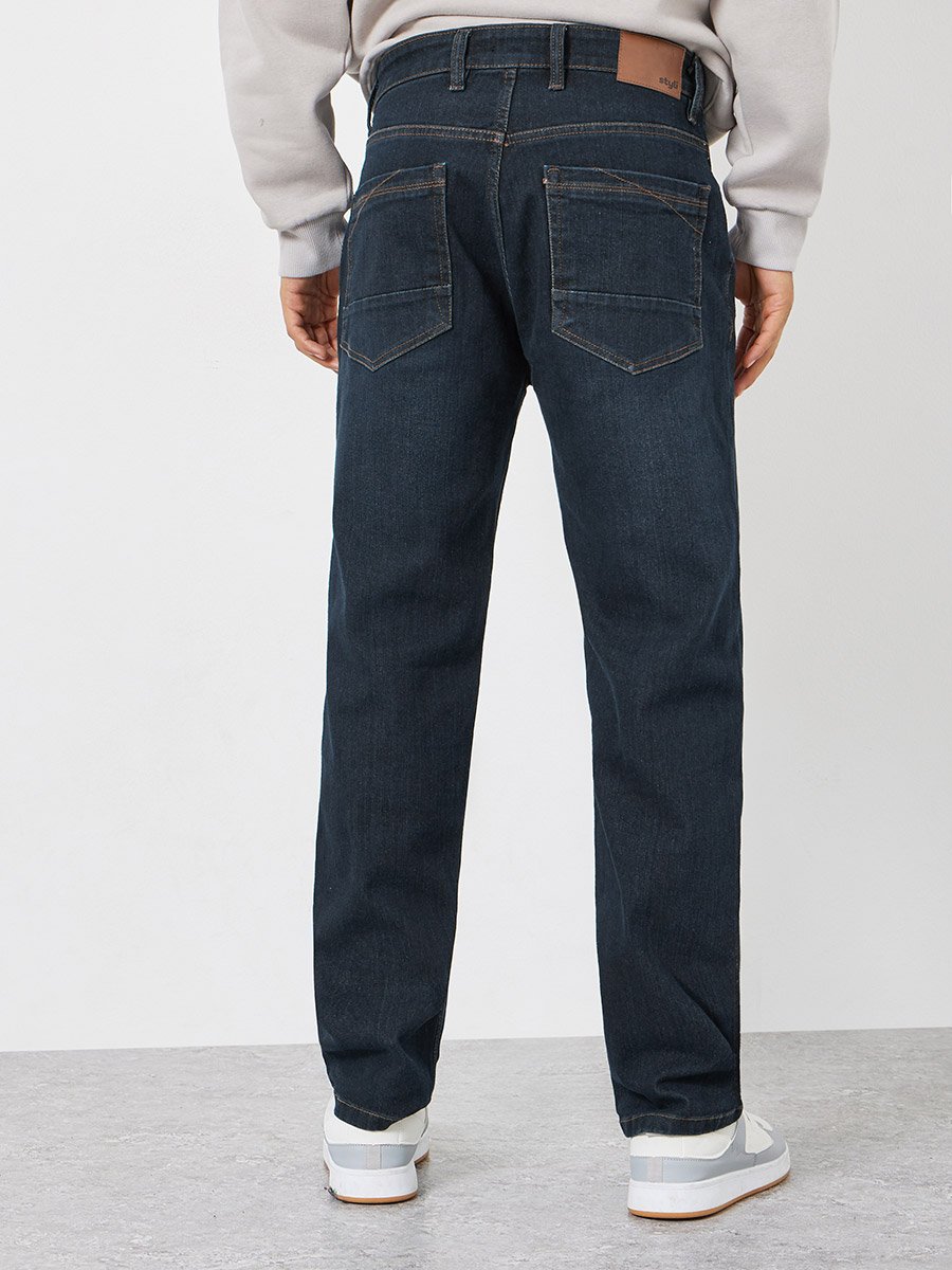 Men Dark Wash Regular Fit Denim Jeans