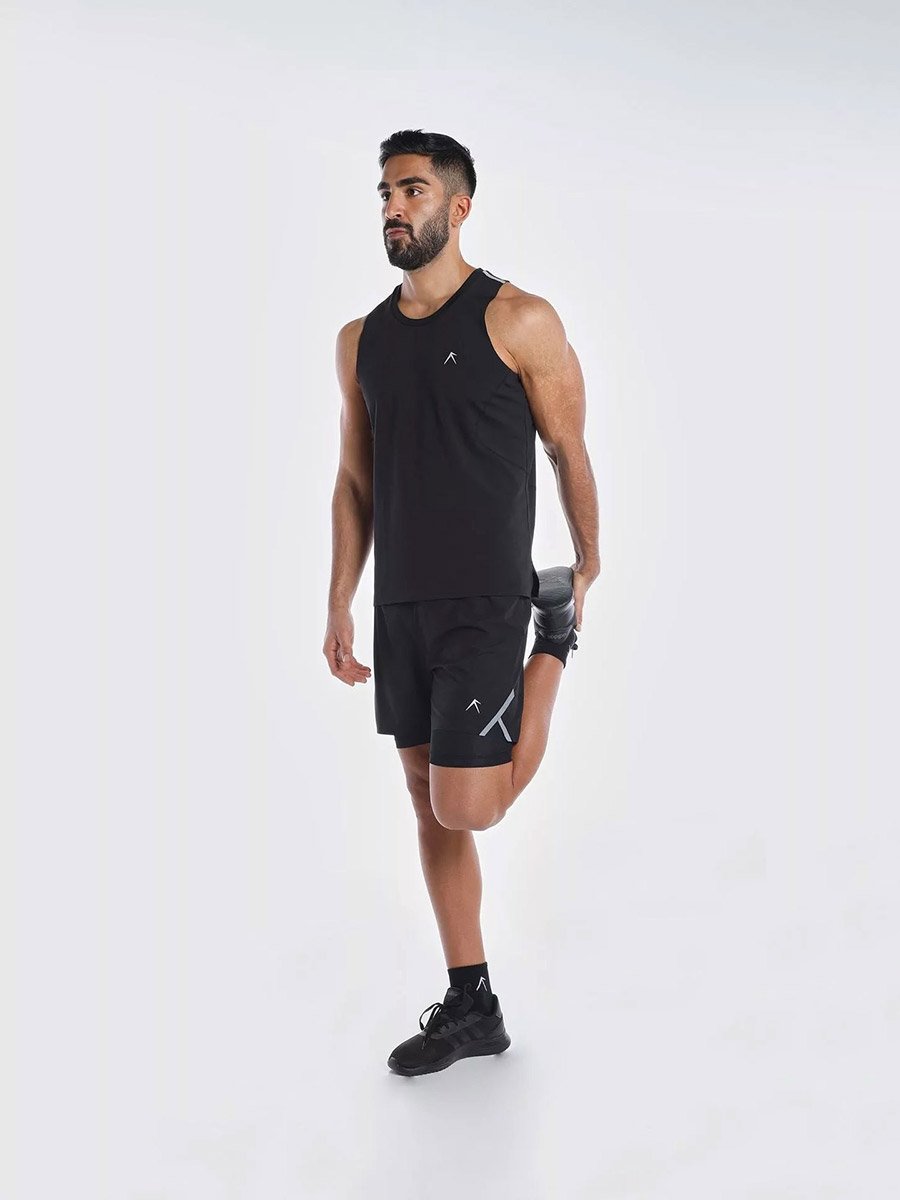 Anti Odor Breathable Solid Tank Top With Logo Detail