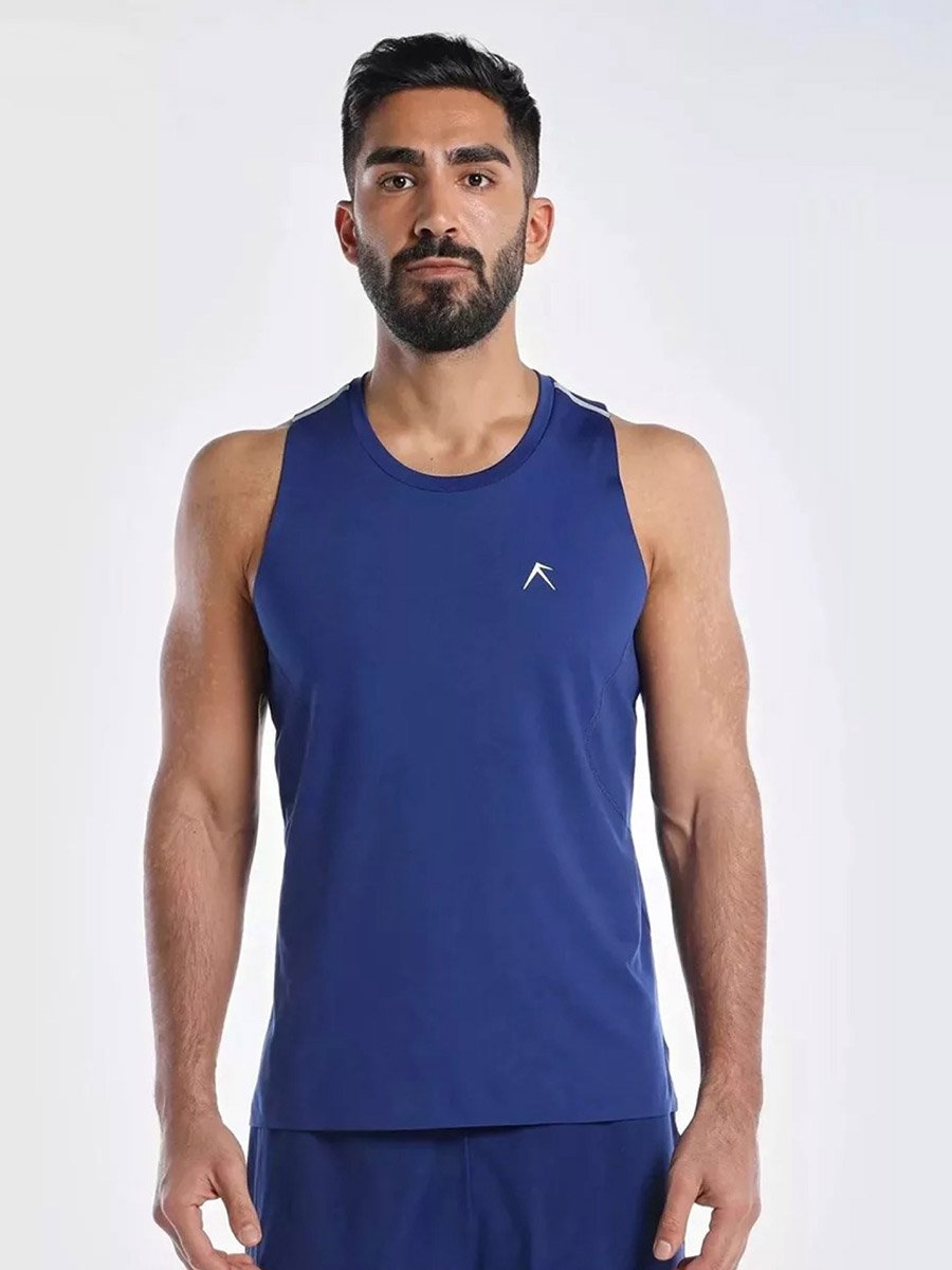 Anti Odor Breathable Solid Tank Top With Logo Detail