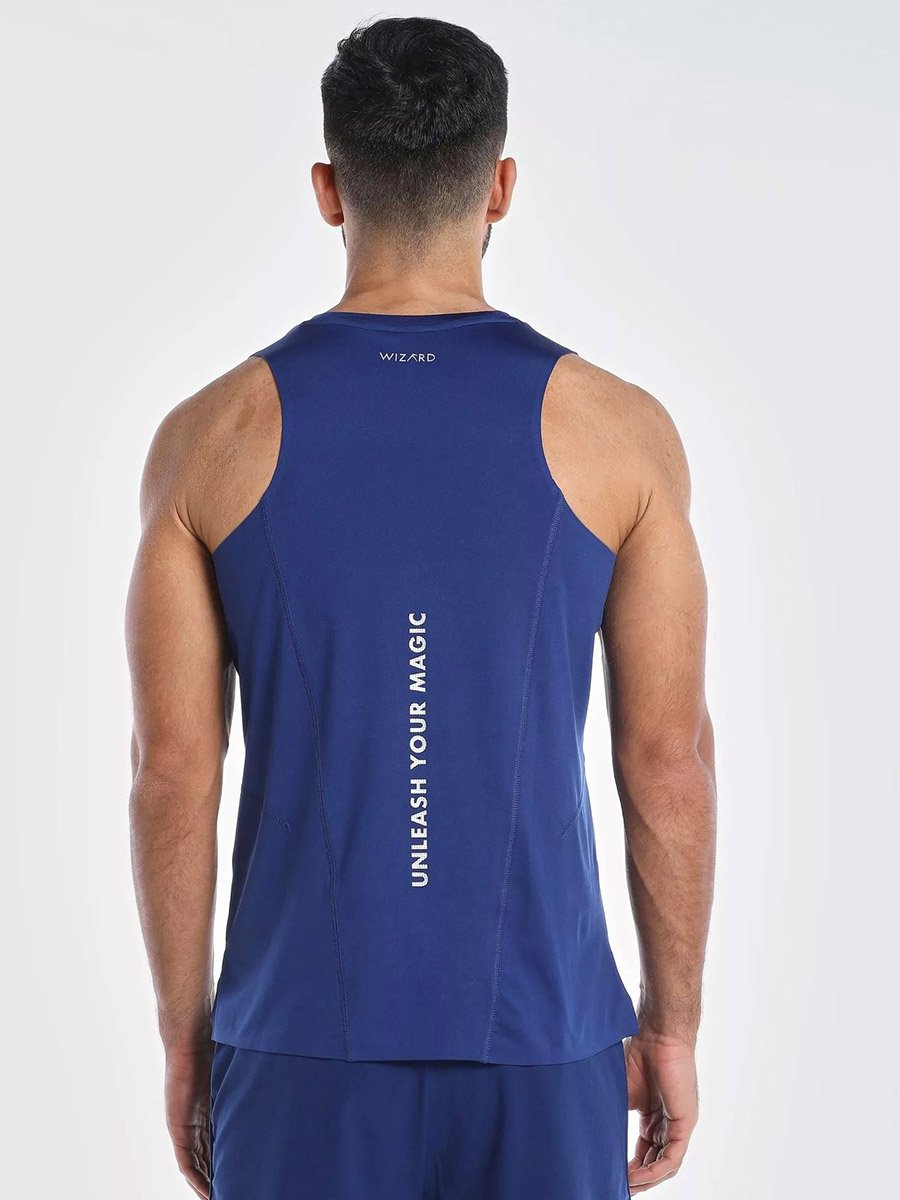 Anti Odor Breathable Solid Tank Top With Logo Detail