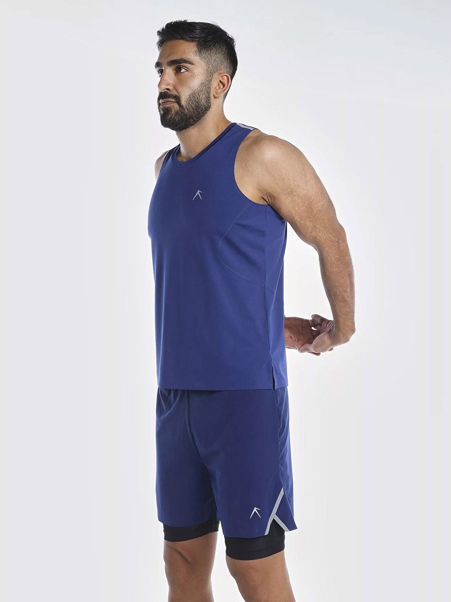 Anti Odor Breathable Solid Tank Top With Logo Detail