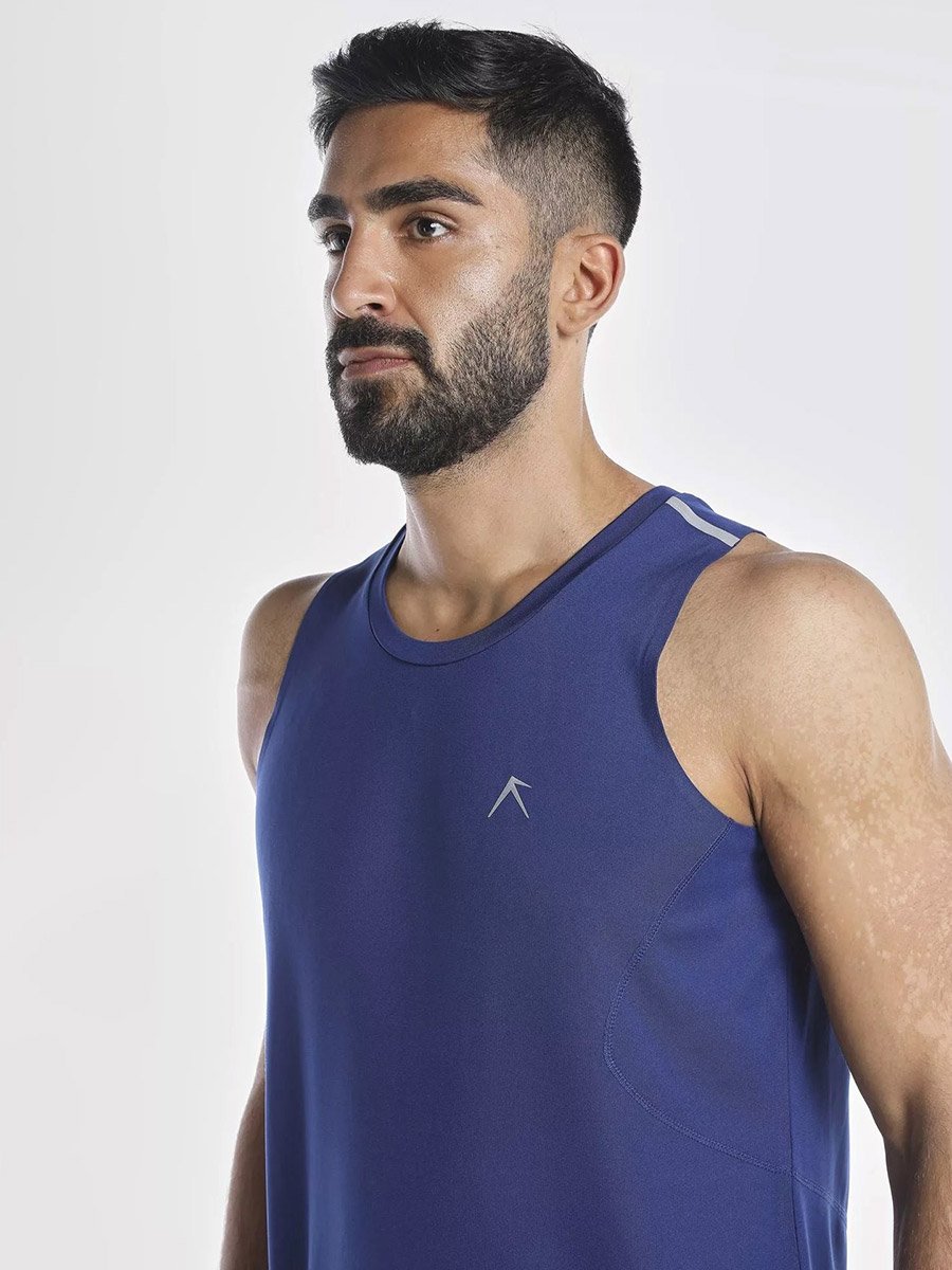 Anti Odor Breathable Solid Tank Top With Logo Detail