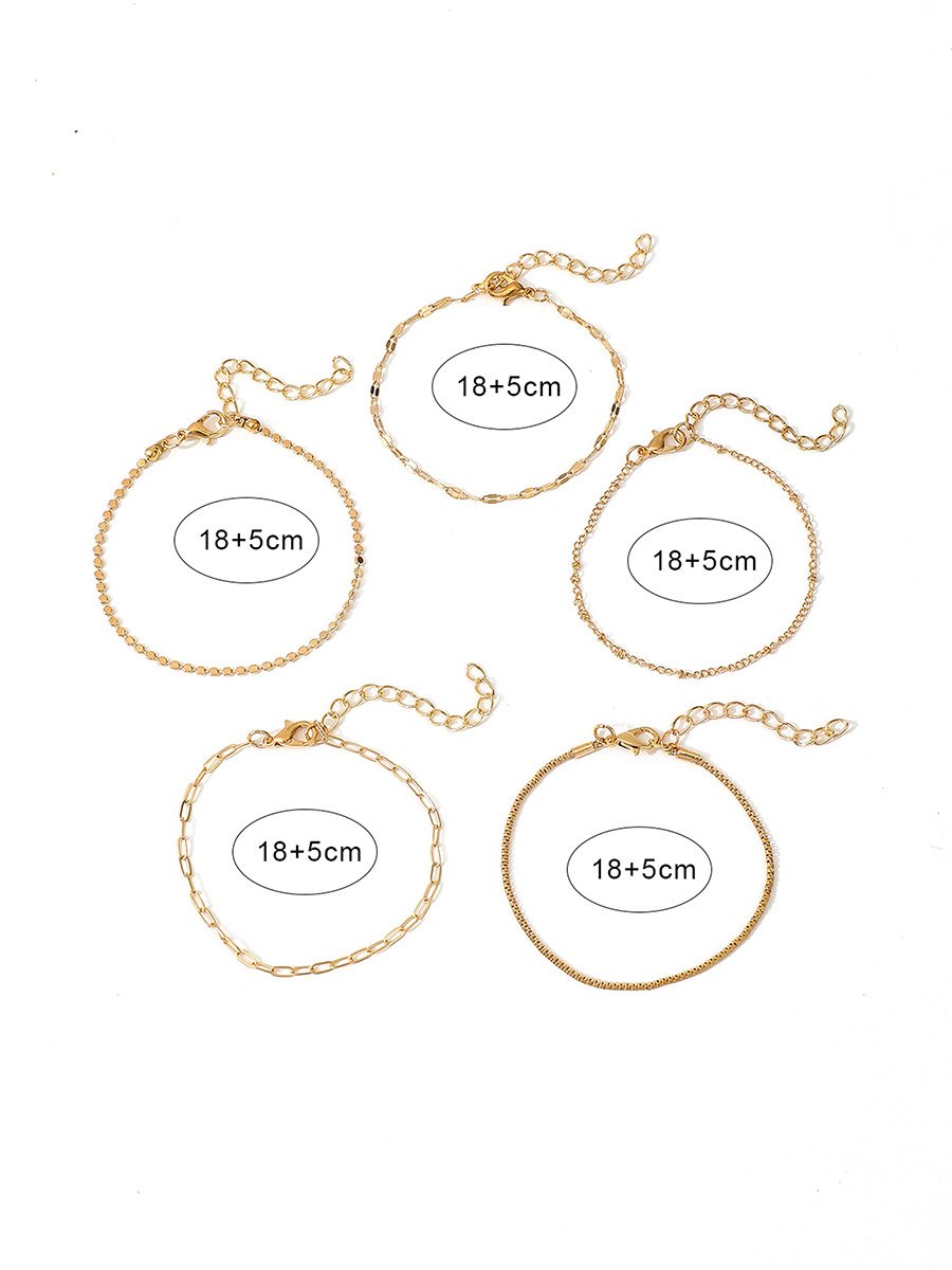 Set of 5 - Assorted Link Bracelets