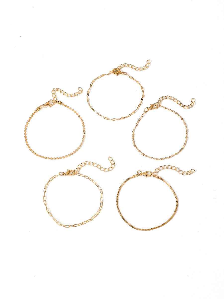Set of 5 - Assorted Link Bracelets