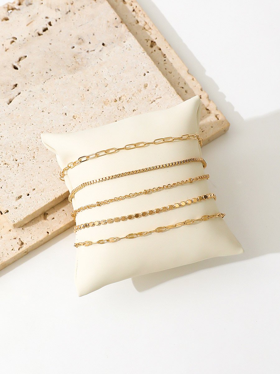 Set of 5 - Assorted Link Bracelets