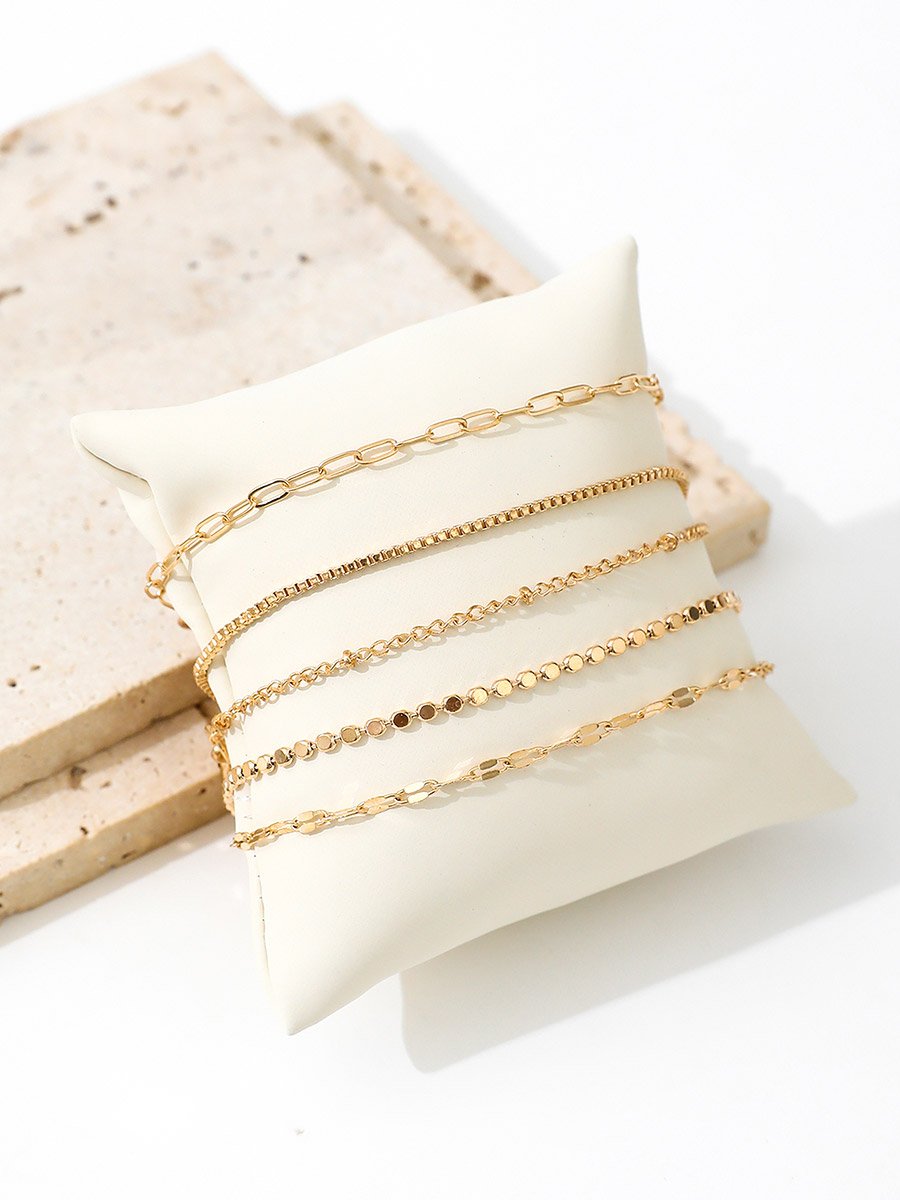 Set of 5 - Assorted Link Bracelets